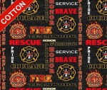 Firefighter Heather Allover Cotton Fabric